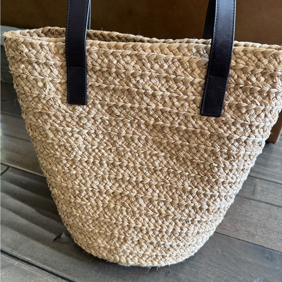 Yves Saint Laurent Panier Small Natural Straw Tote- Authentic - Picture 5 of 9